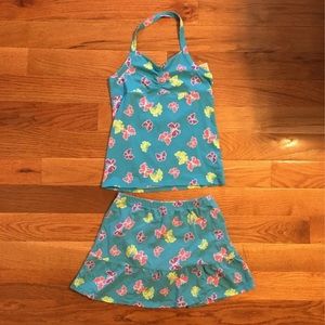 NWT Tropical Halter Top and Skort Set